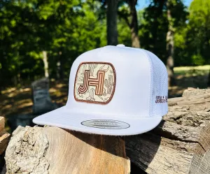 2023 August Collection Jobes Cap- All White Hats n Boots patch