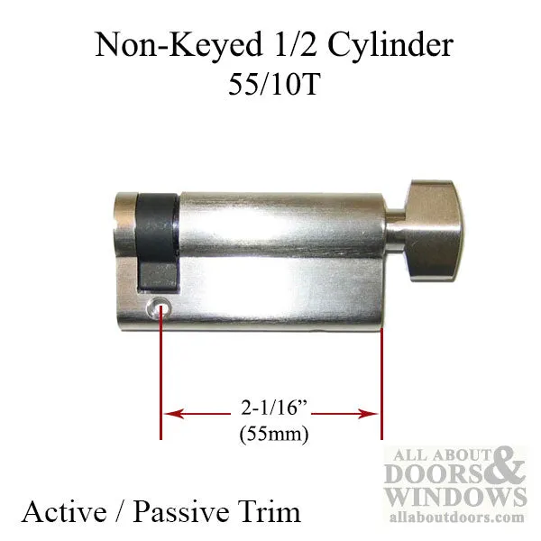 55/10 Inactive Non-Keyed , 360°  Cylinder,- Satin Nickel