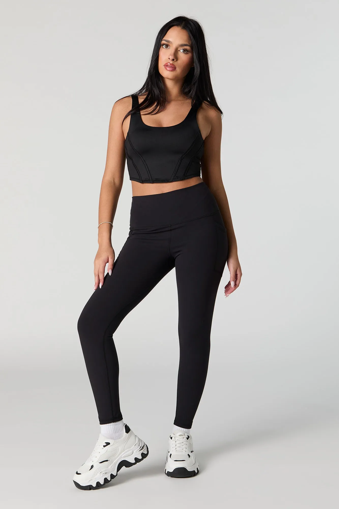 Active Soft Cropped Corset Tank