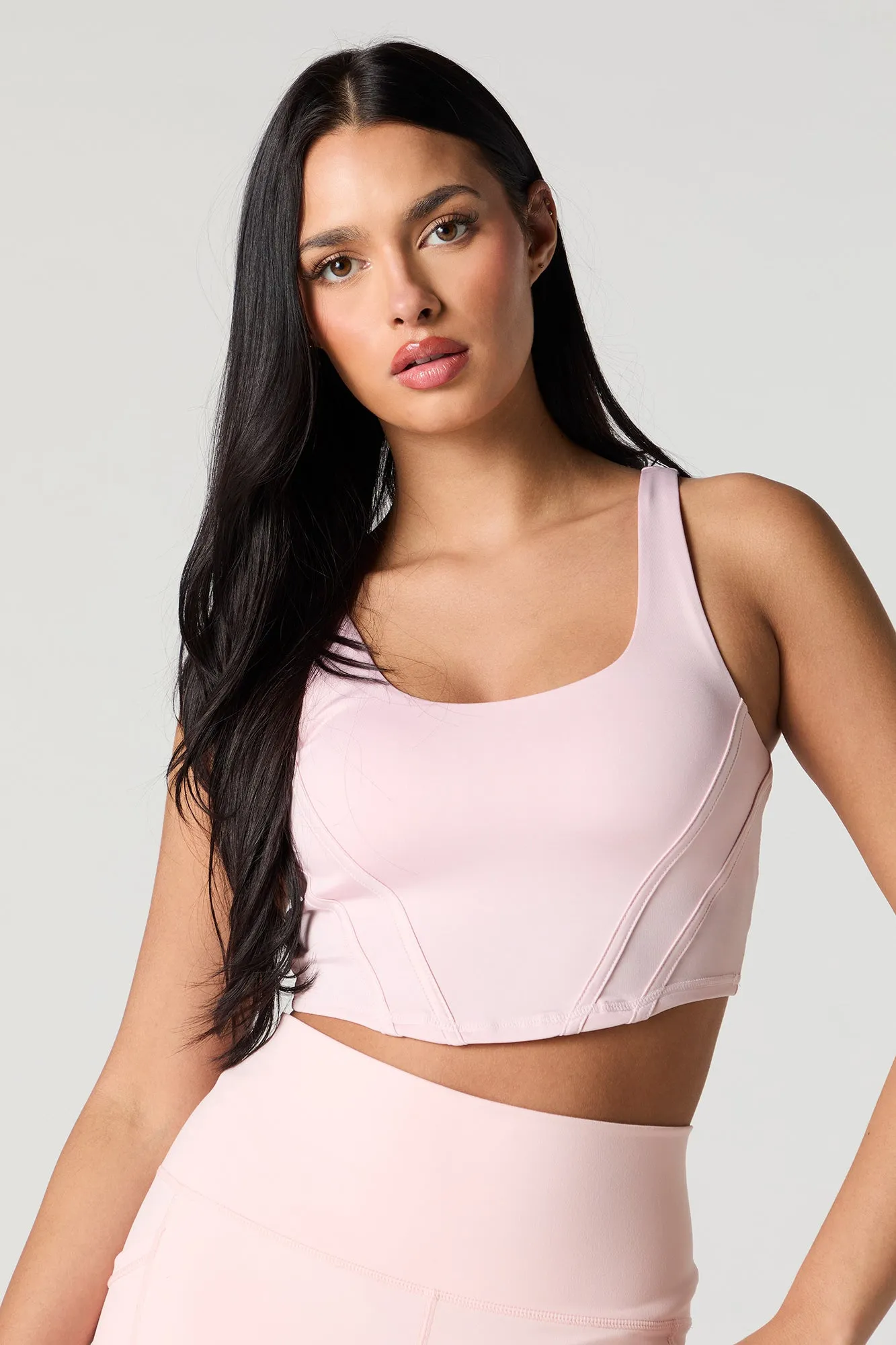 Active Soft Cropped Corset Tank