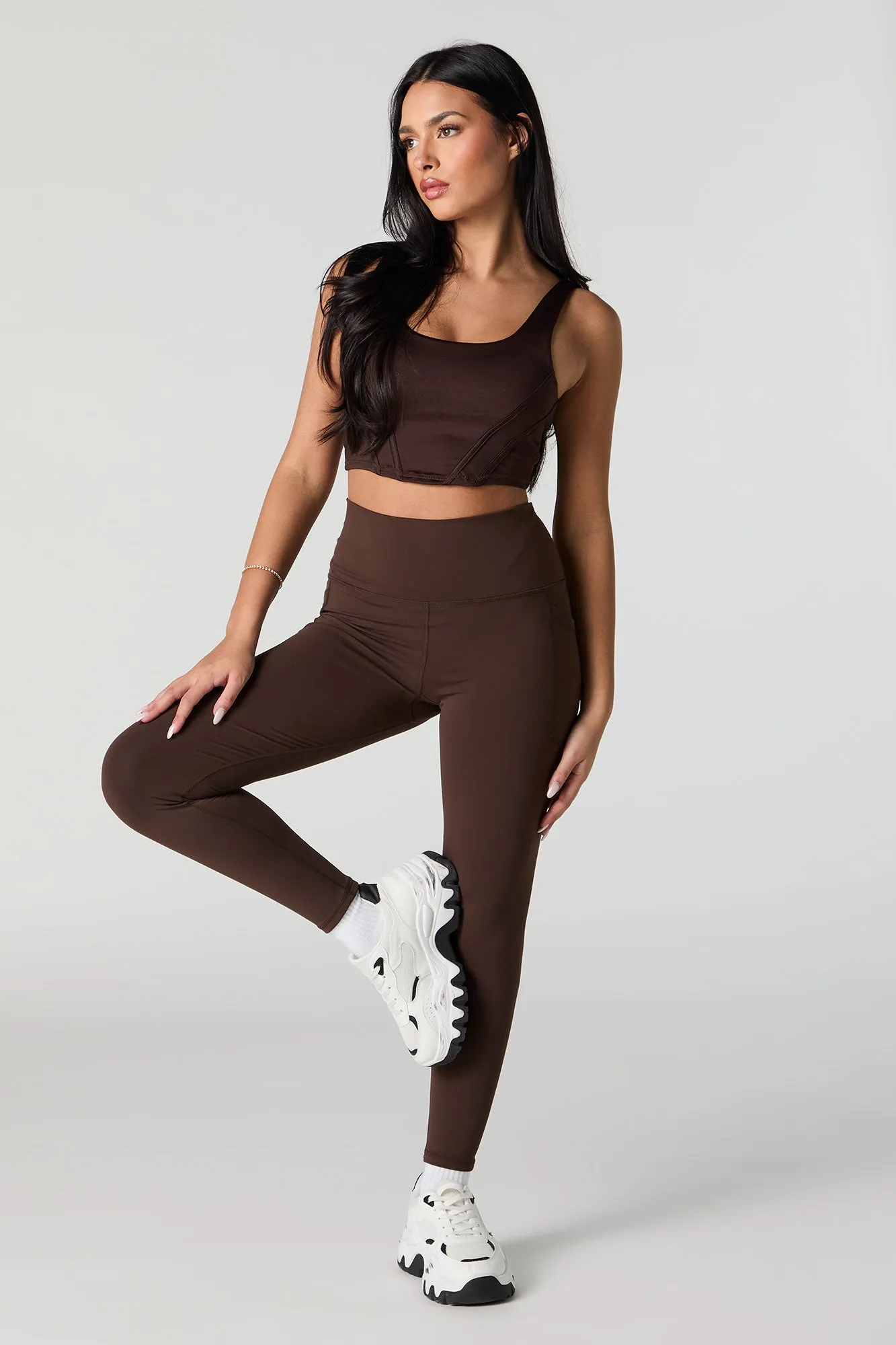 Active Soft Cropped Corset Tank