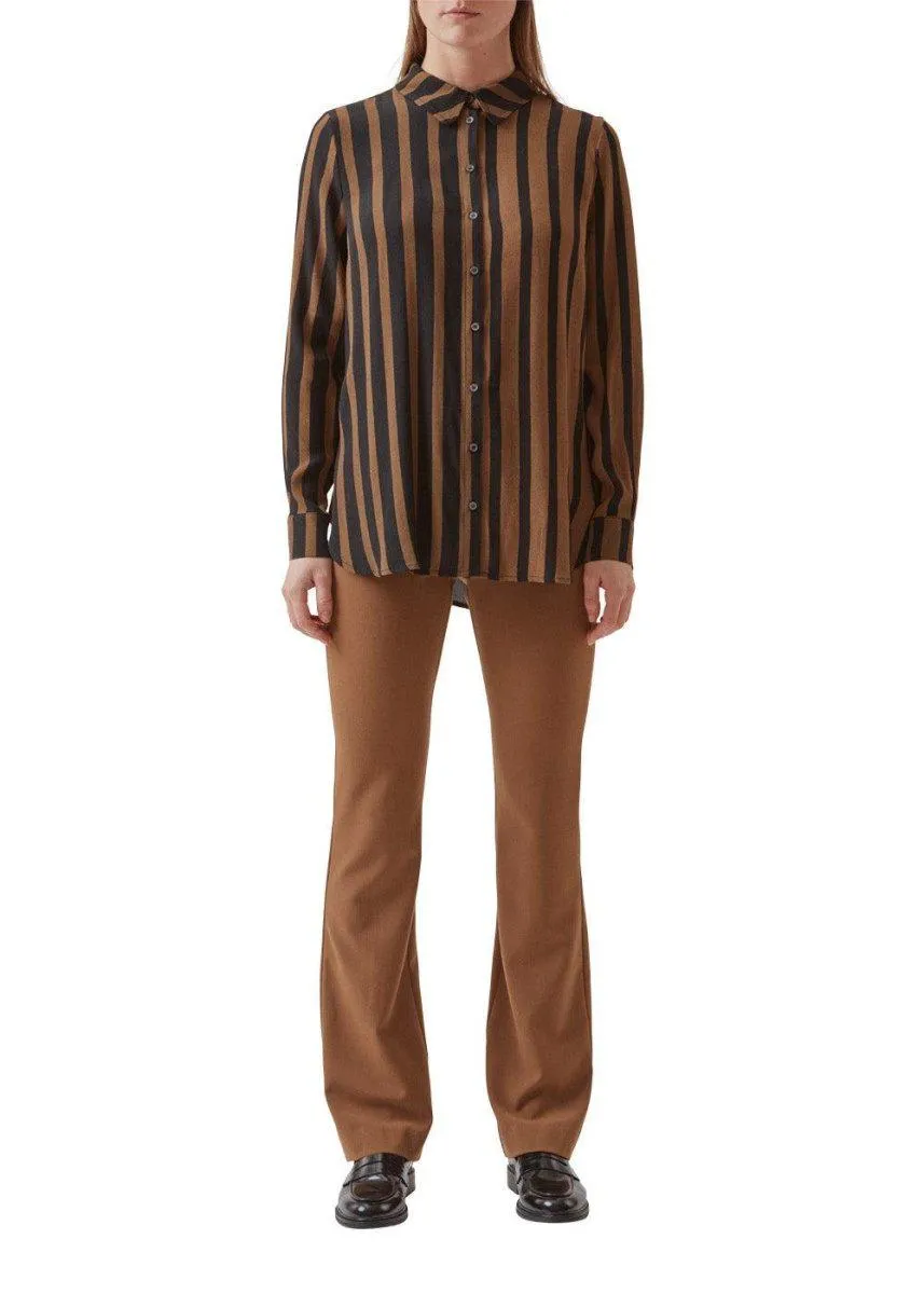 AliciaMD print shirt - Bold Sienna Stripe