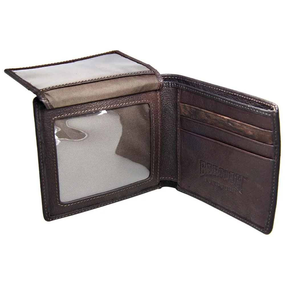 Barmah Kangaroo Leather 1 Fold Wallet - Black