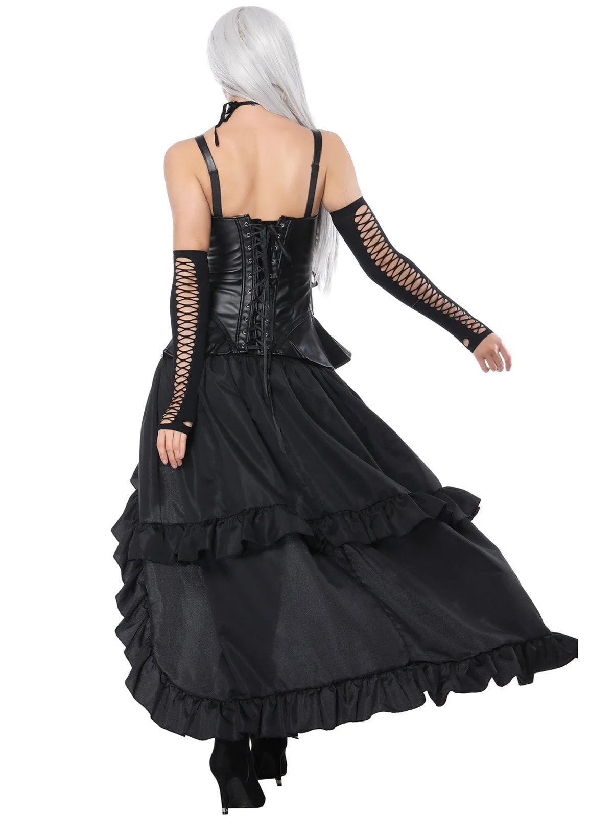 Black Halloween Steampunk Hilo Skirt