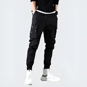 Black Slim Fit Cargo Pants