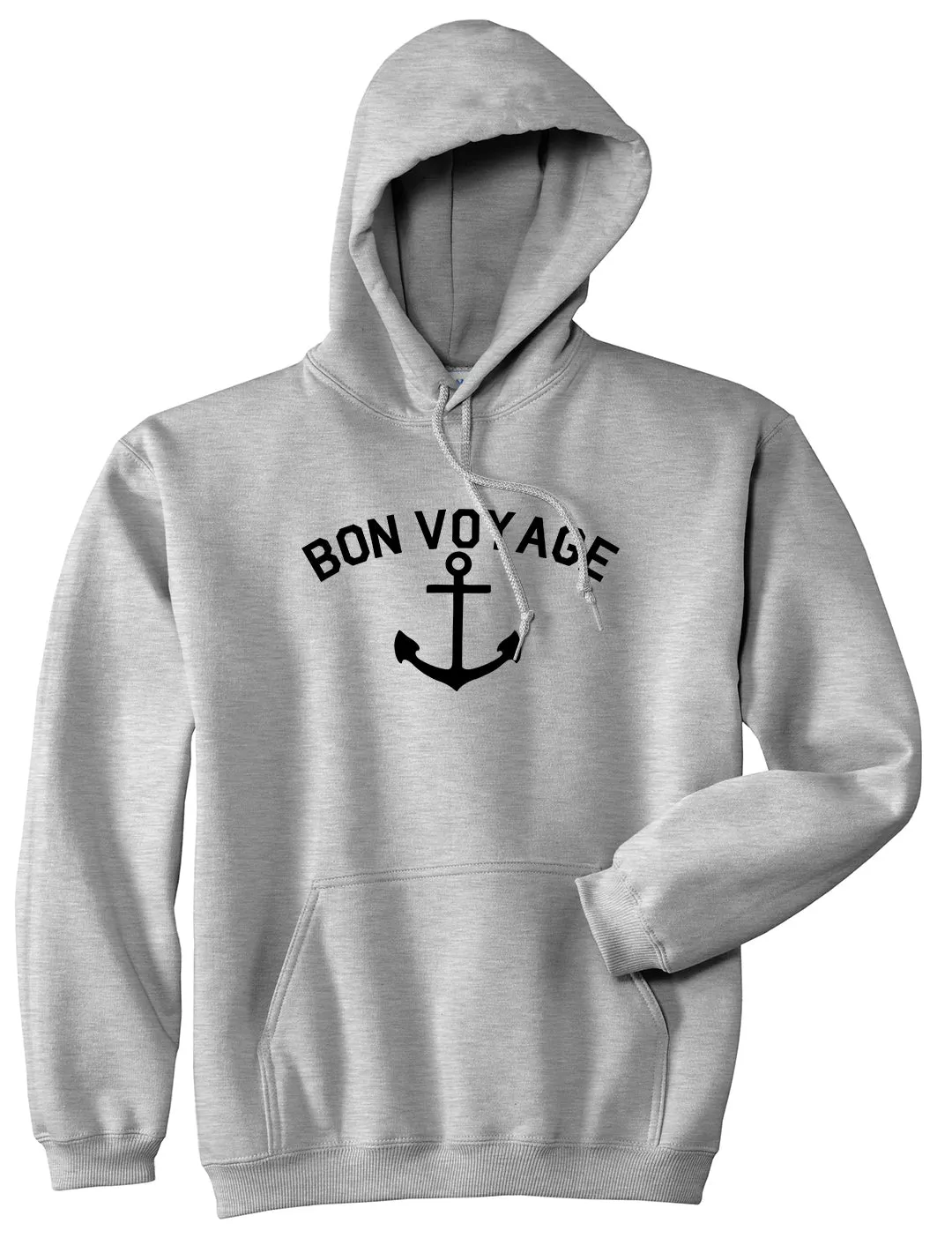 Bon Voyage Anchor Boat Mens Pullover Hoodie