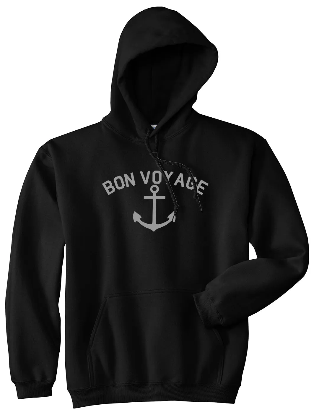 Bon Voyage Anchor Boat Mens Pullover Hoodie