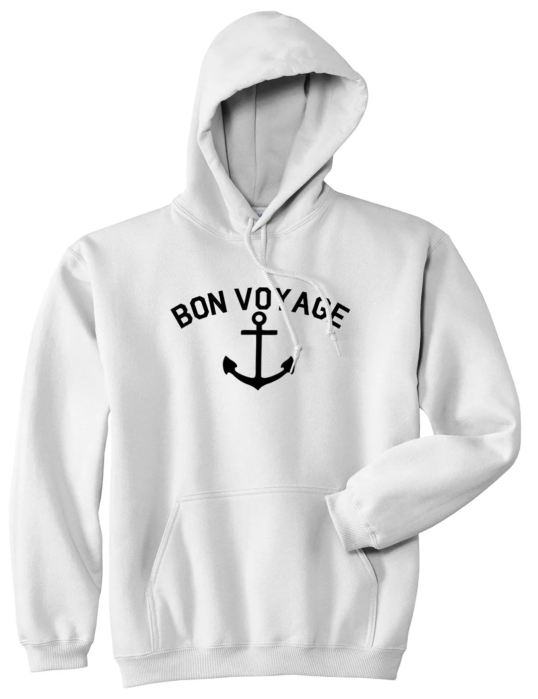 Bon Voyage Anchor Boat Mens Pullover Hoodie