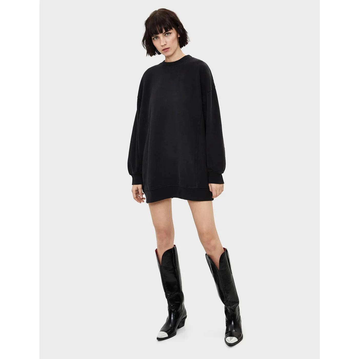 BSK Oversized Faded Black Sweatshirt