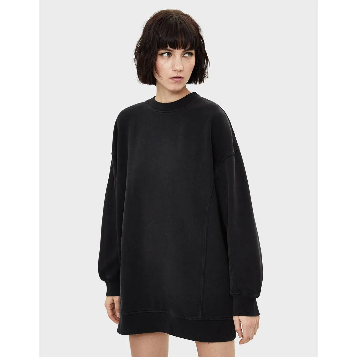 BSK Oversized Faded Black Sweatshirt