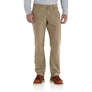 CARHARTT MEN'S RUGGED FLEX RELAXED FIT CANVAS WORK PANT DARK KHAKI - 102291253