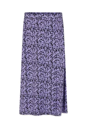 ChesliMD print skirt - Purple Flower Buds