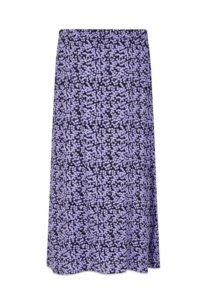 ChesliMD print skirt - Purple Flower Buds