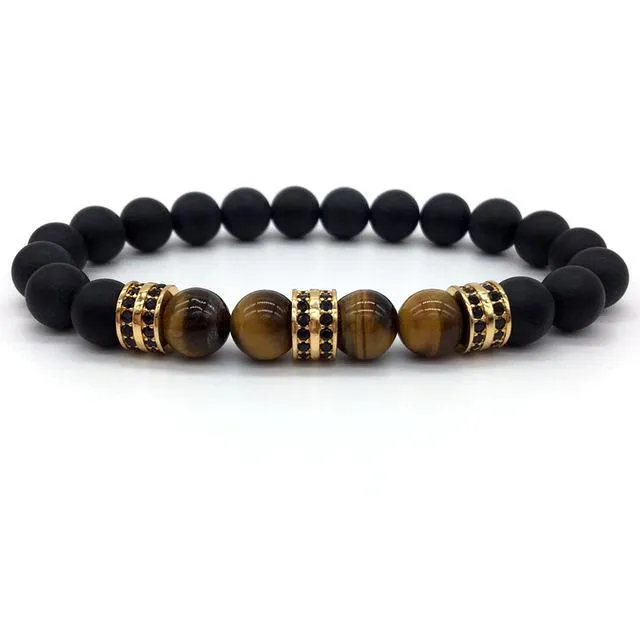 Classy Men Beaded Pavé Bracelet