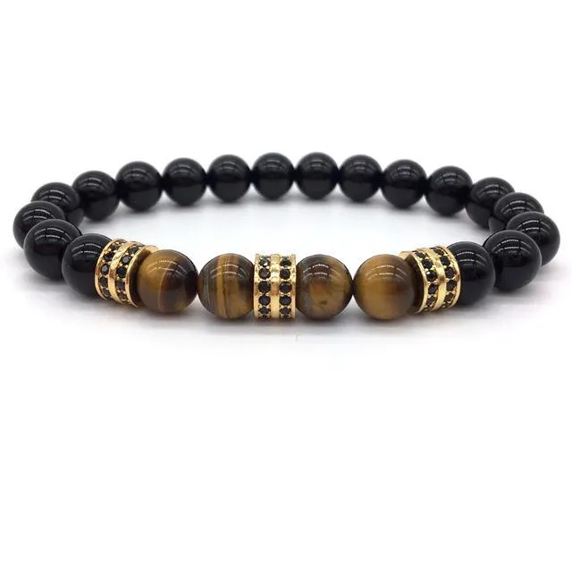 Classy Men Beaded Pavé Bracelet