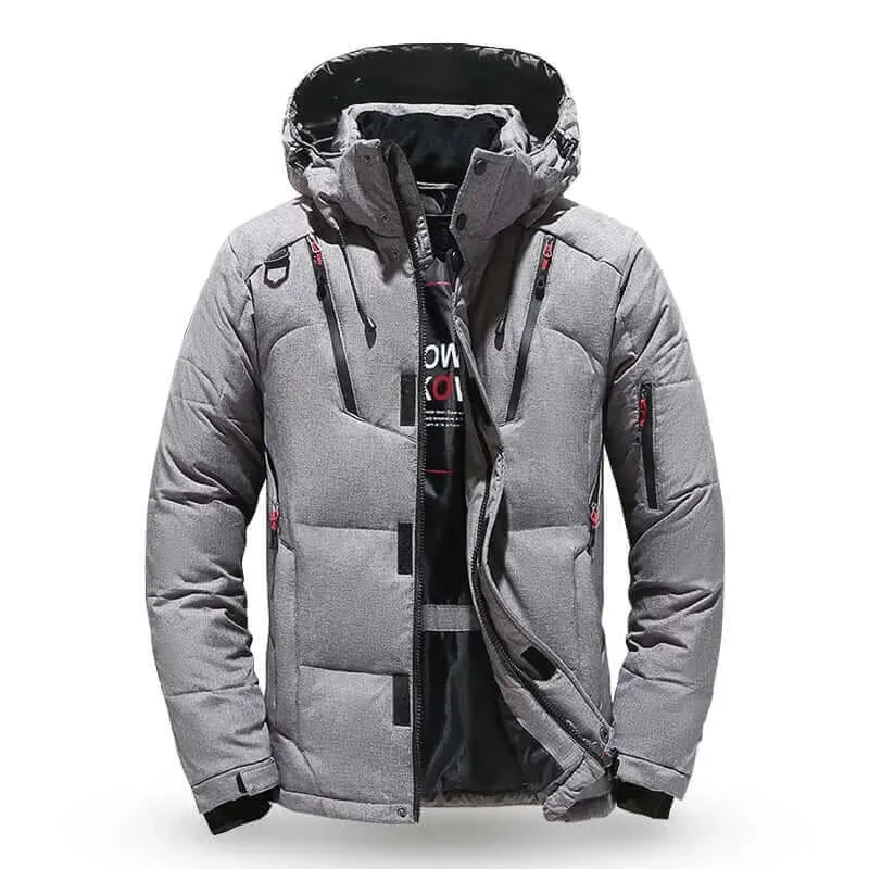 Down Jacket Men White Duck Winter Coat Windproof Warm Parkas Travel