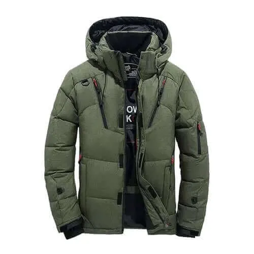 Down Jacket Men White Duck Winter Coat Windproof Warm Parkas Travel