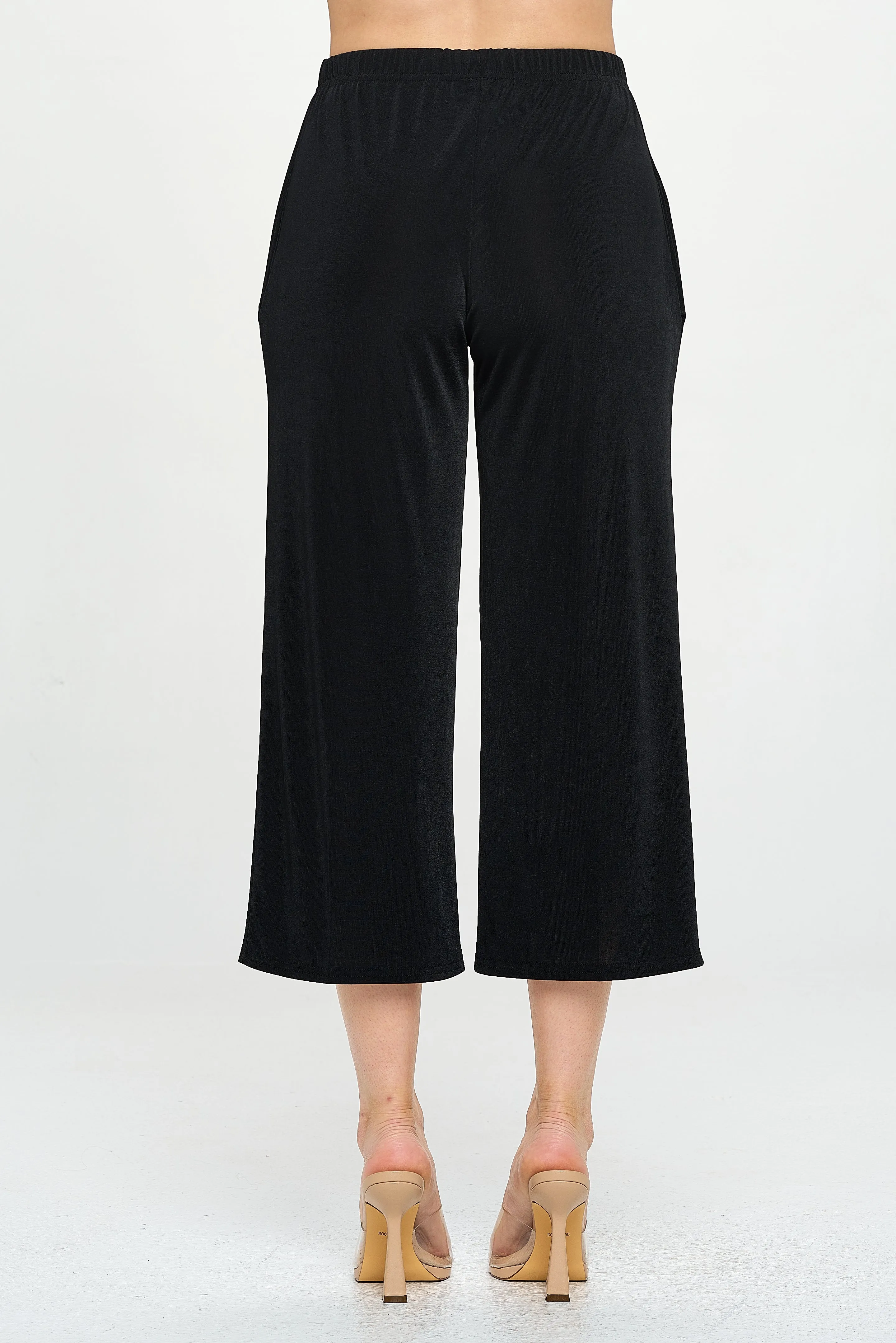 Elastic Waistband Ankle Pants with Pockets-5043BN-ARS1-K