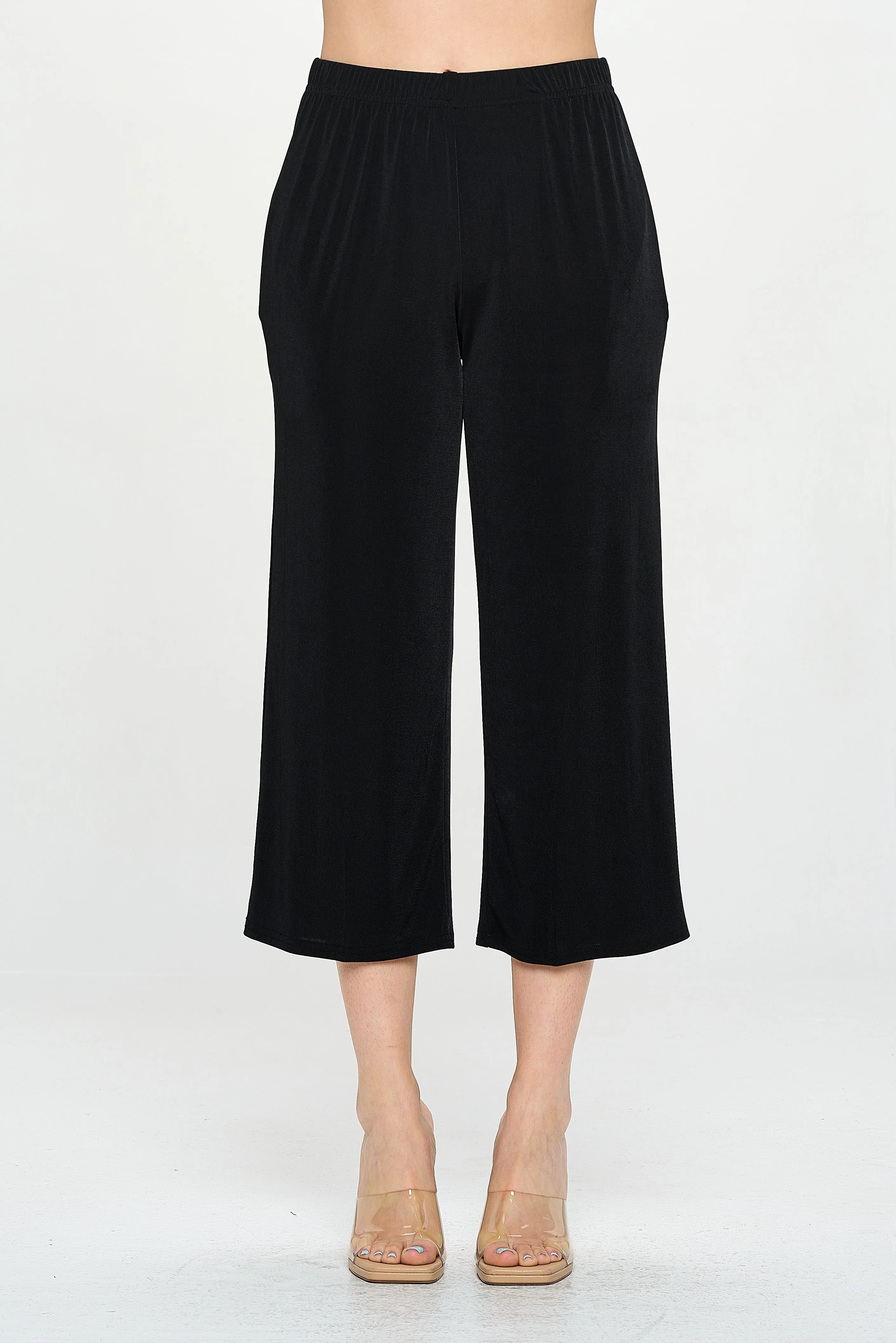 Elastic Waistband Ankle Pants with Pockets-5043BN-ARS1-K