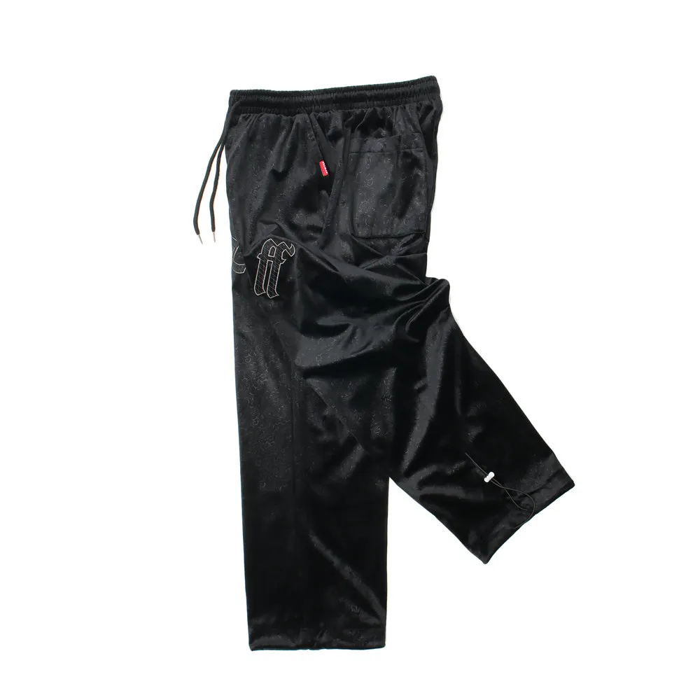 Embossed Velvet Ankle Banded Pants Men