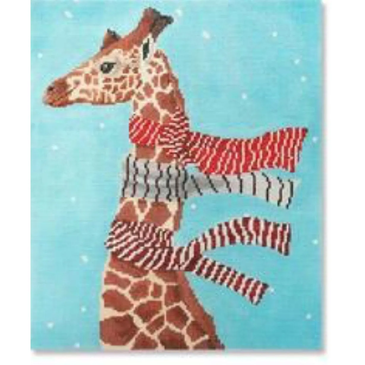 Giraffe w/ Scarves Pillow Canvas