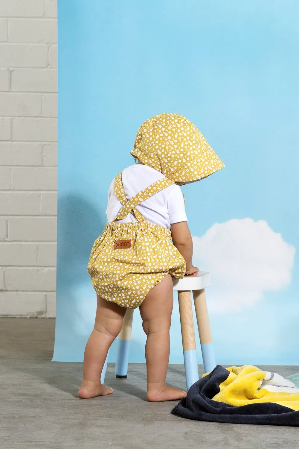 Golden Days Reversible Baby Bonnet