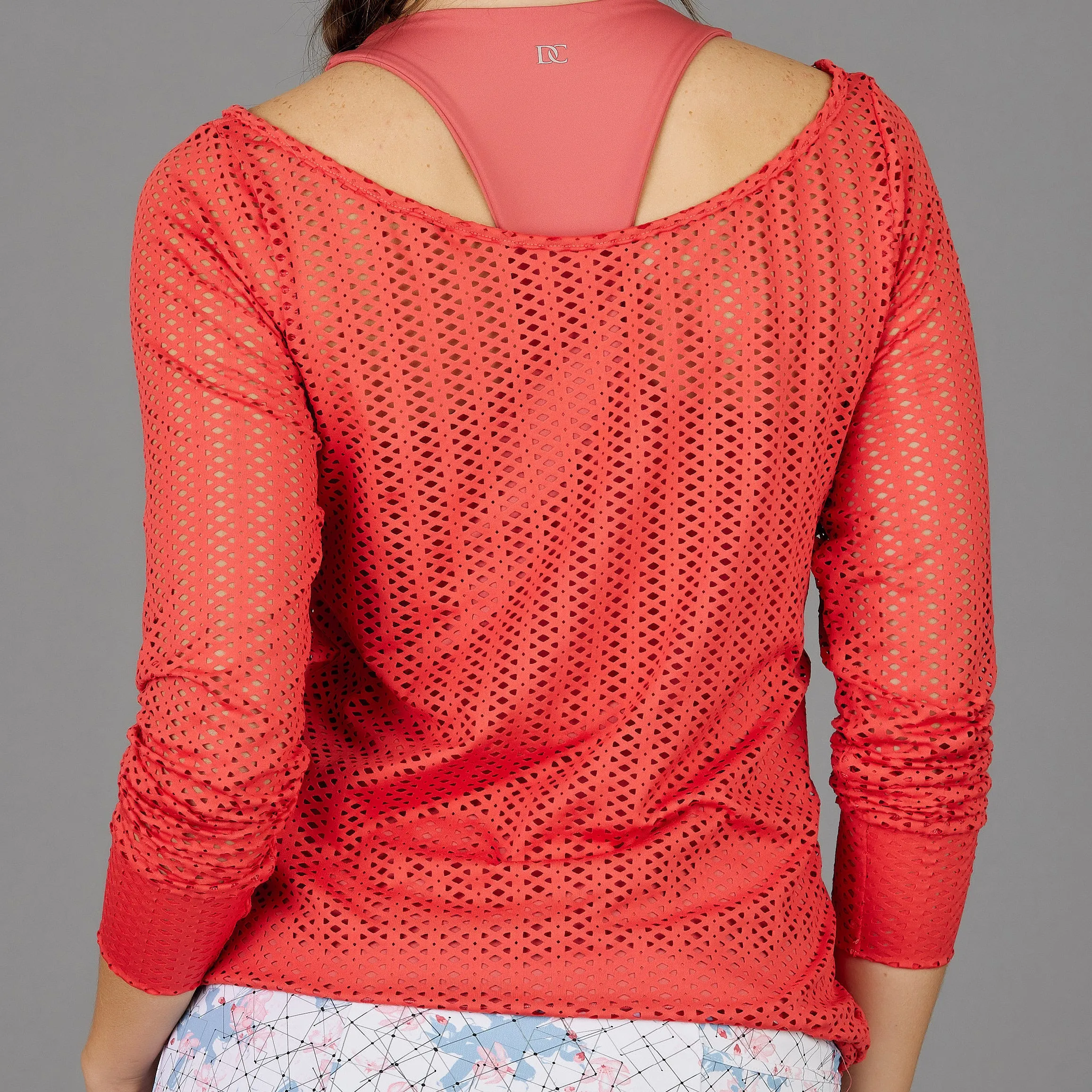 Grids Pullover Top (mineral red)