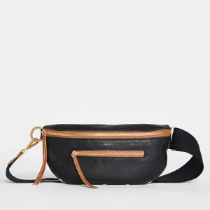 Hammitt CHARLES CROSSBODY MEDIUM Black with Brushed Gold