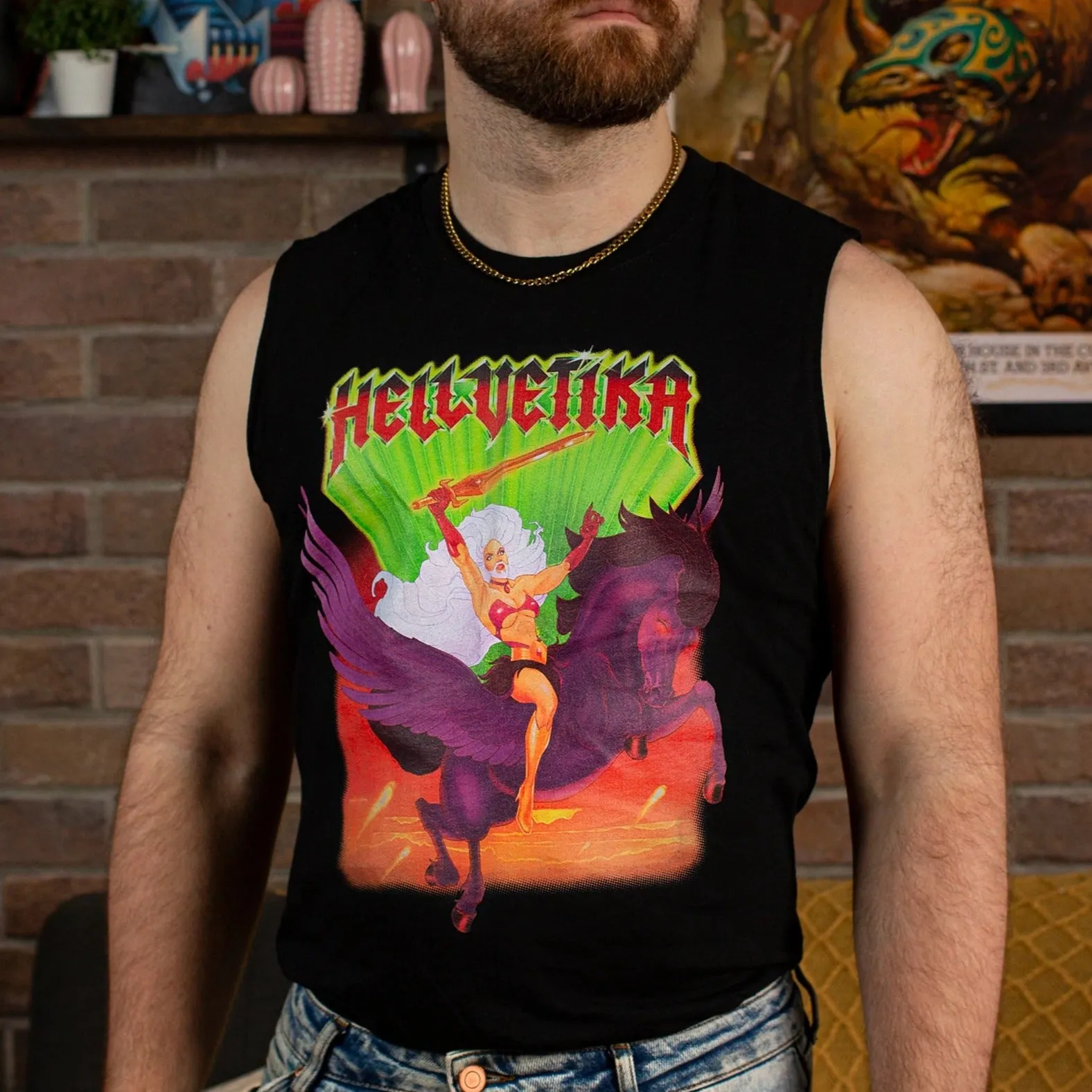 Hellvetika "Power of Gayskull" Muscle Tank