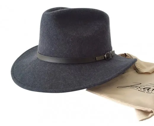 Jacaru Hats Wool Traveller - Dark Grey