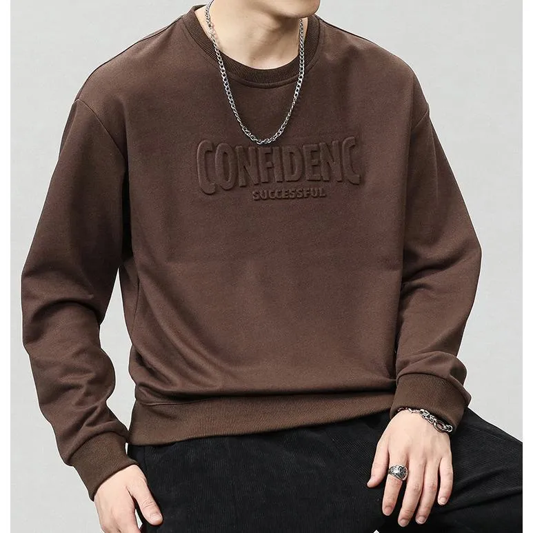 Letter Loose Fit Crew Neck Sweatshirt