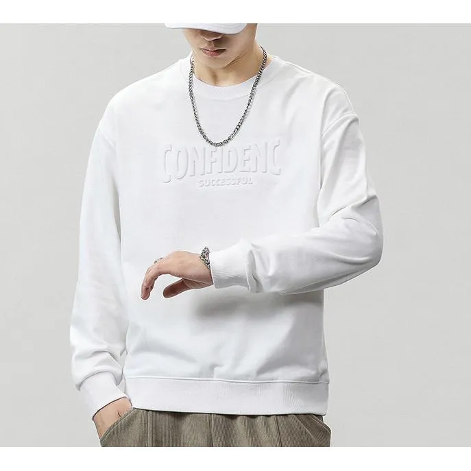 Letter Loose Fit Crew Neck Sweatshirt