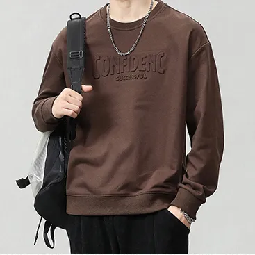 Letter Loose Fit Crew Neck Sweatshirt