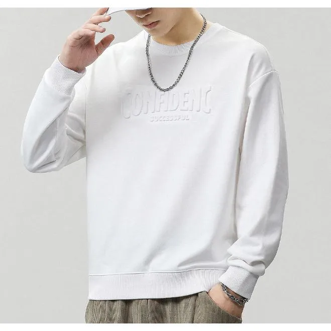 Letter Loose Fit Crew Neck Sweatshirt