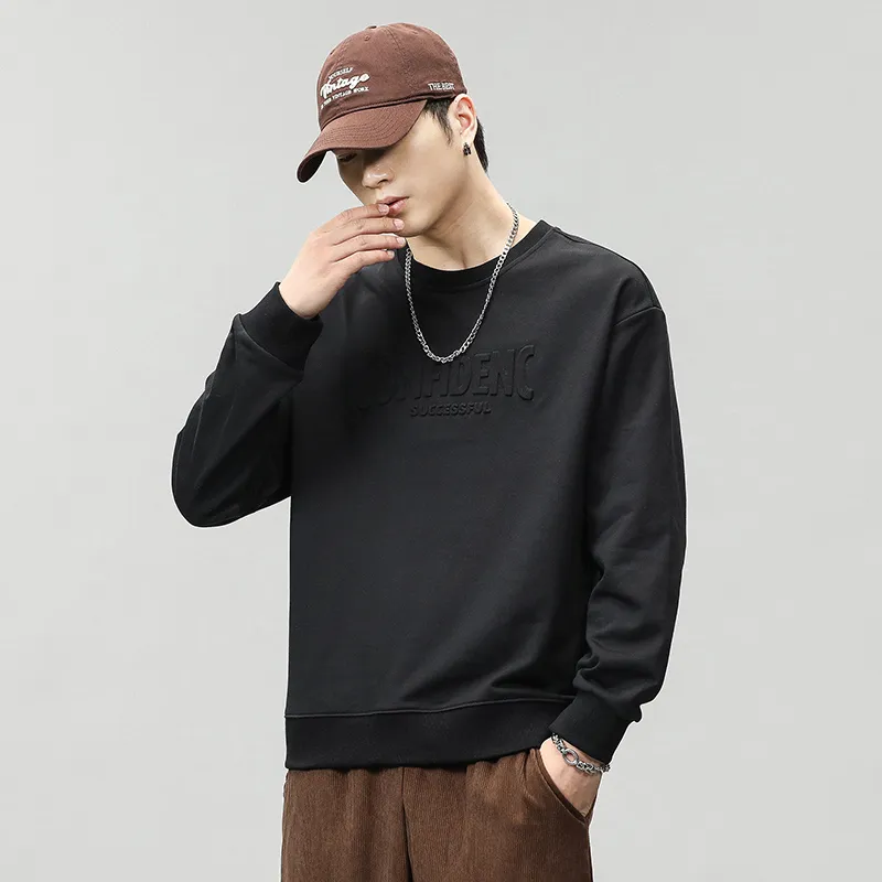 Letter Loose Fit Crew Neck Sweatshirt