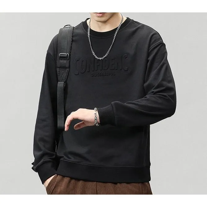 Letter Loose Fit Crew Neck Sweatshirt