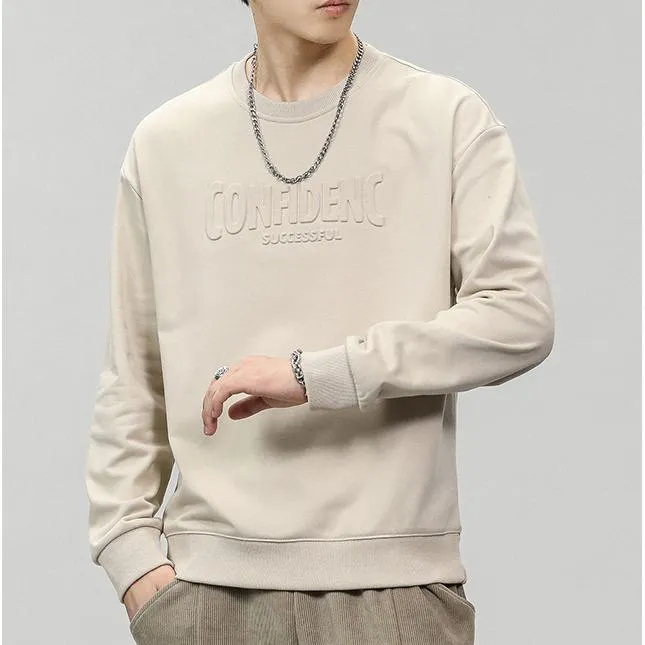 Letter Loose Fit Crew Neck Sweatshirt