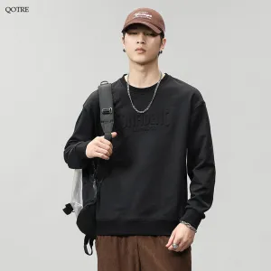 Letter Loose Fit Crew Neck Sweatshirt