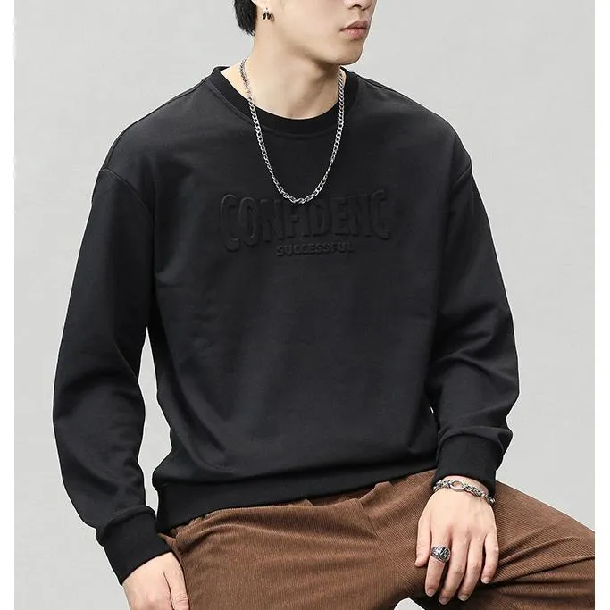 Letter Loose Fit Crew Neck Sweatshirt