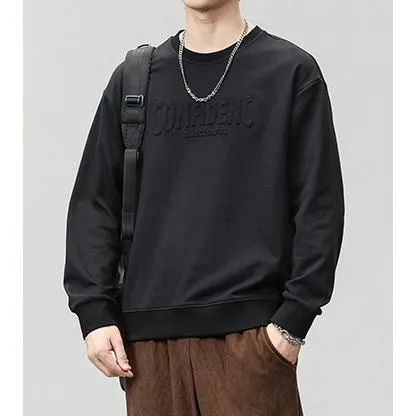 Letter Loose Fit Crew Neck Sweatshirt