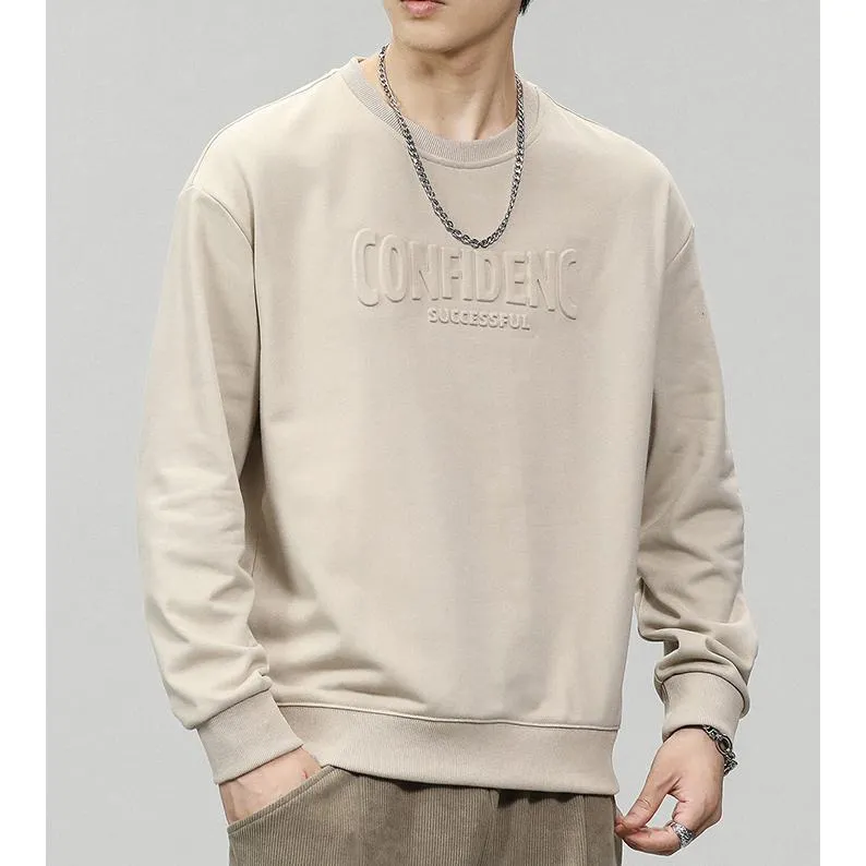 Letter Loose Fit Crew Neck Sweatshirt