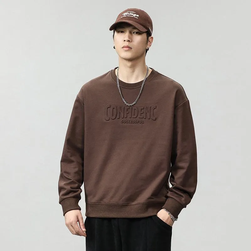 Letter Loose Fit Crew Neck Sweatshirt