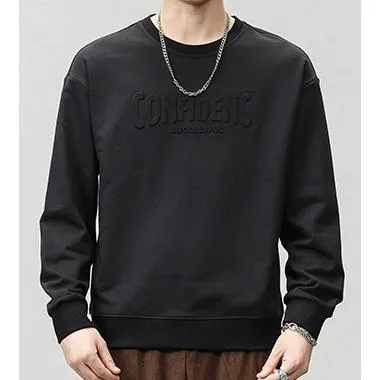 Letter Loose Fit Crew Neck Sweatshirt