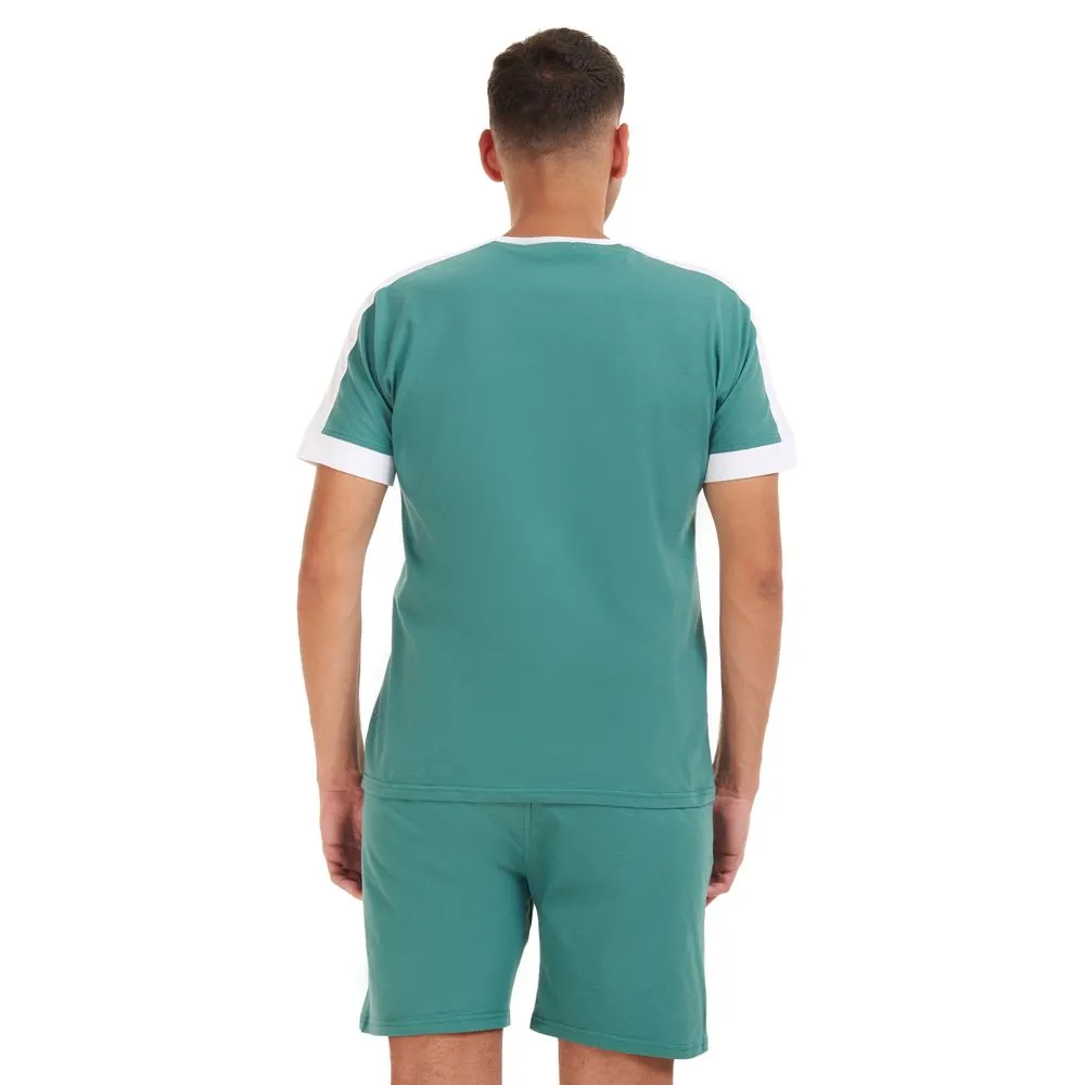 Men summer pajama set Light teal T-shirt   short