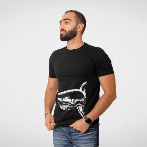 Men Tshirt - "Shark" - Black