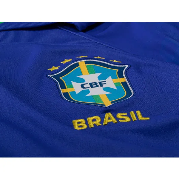 Nike Brazil Thiago Silva Away Jersey 22/23 w/ World Cup 2022 Patches (Paramount Blue/Green Spark)