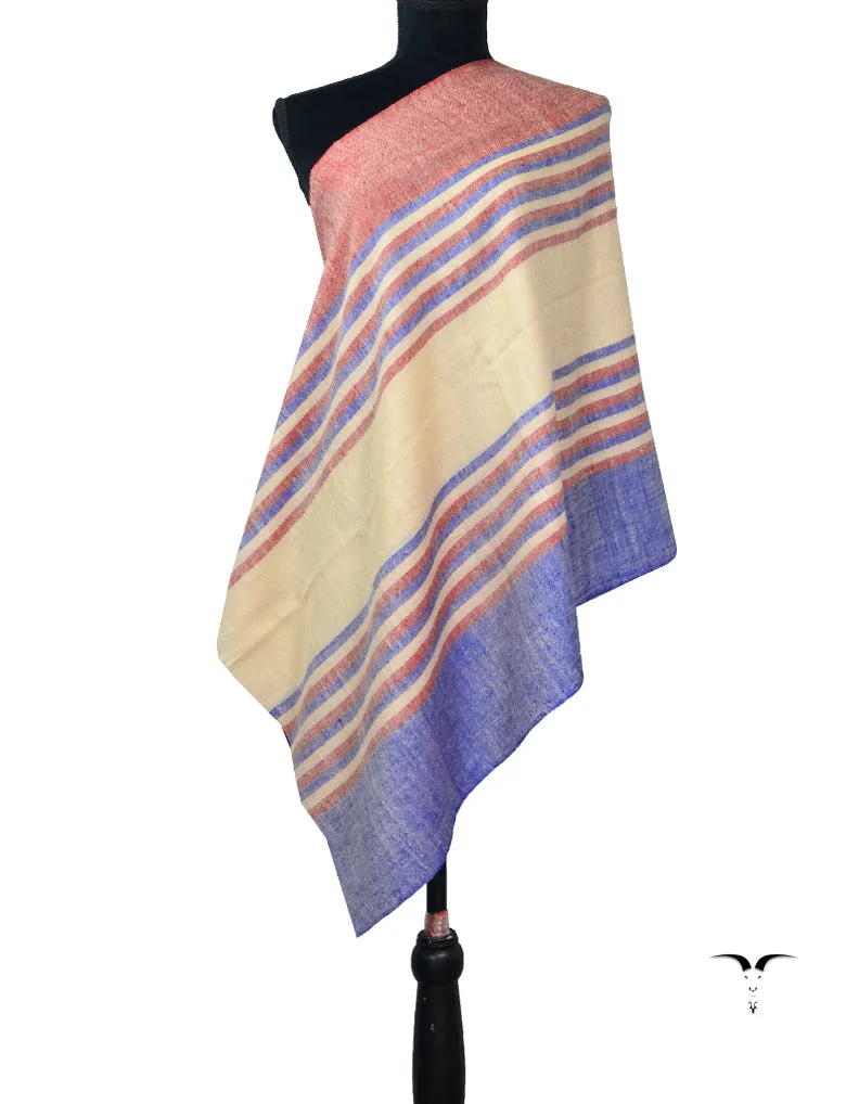 Off White, Lavender & Maroon Pashmina Pattern Wrap 5621