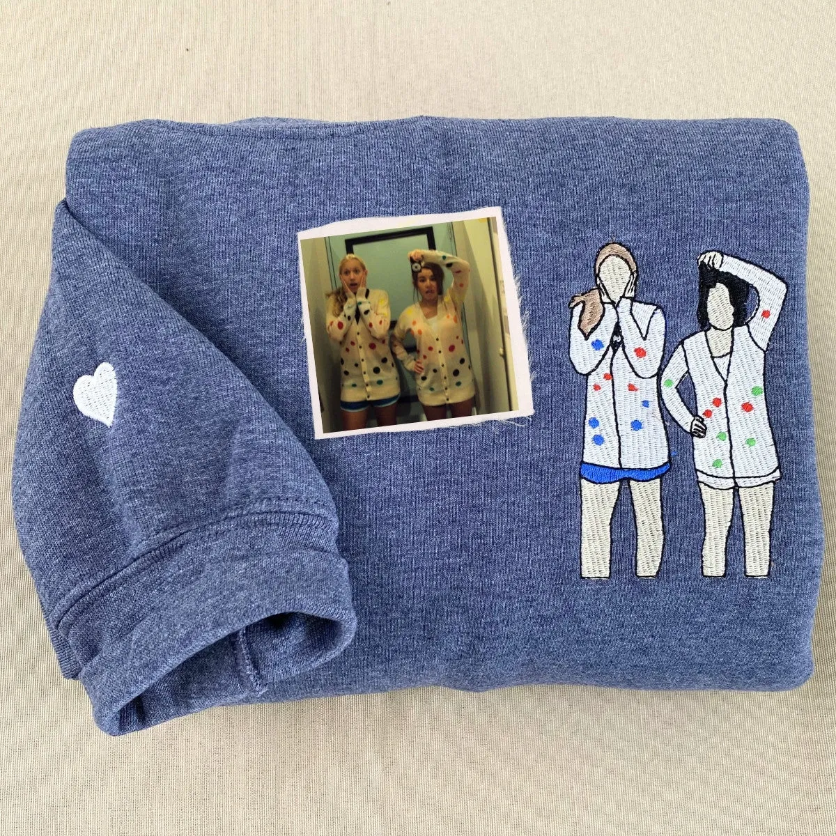 Personalized Best Friend Sweatshirts for 2 Bff with Photo