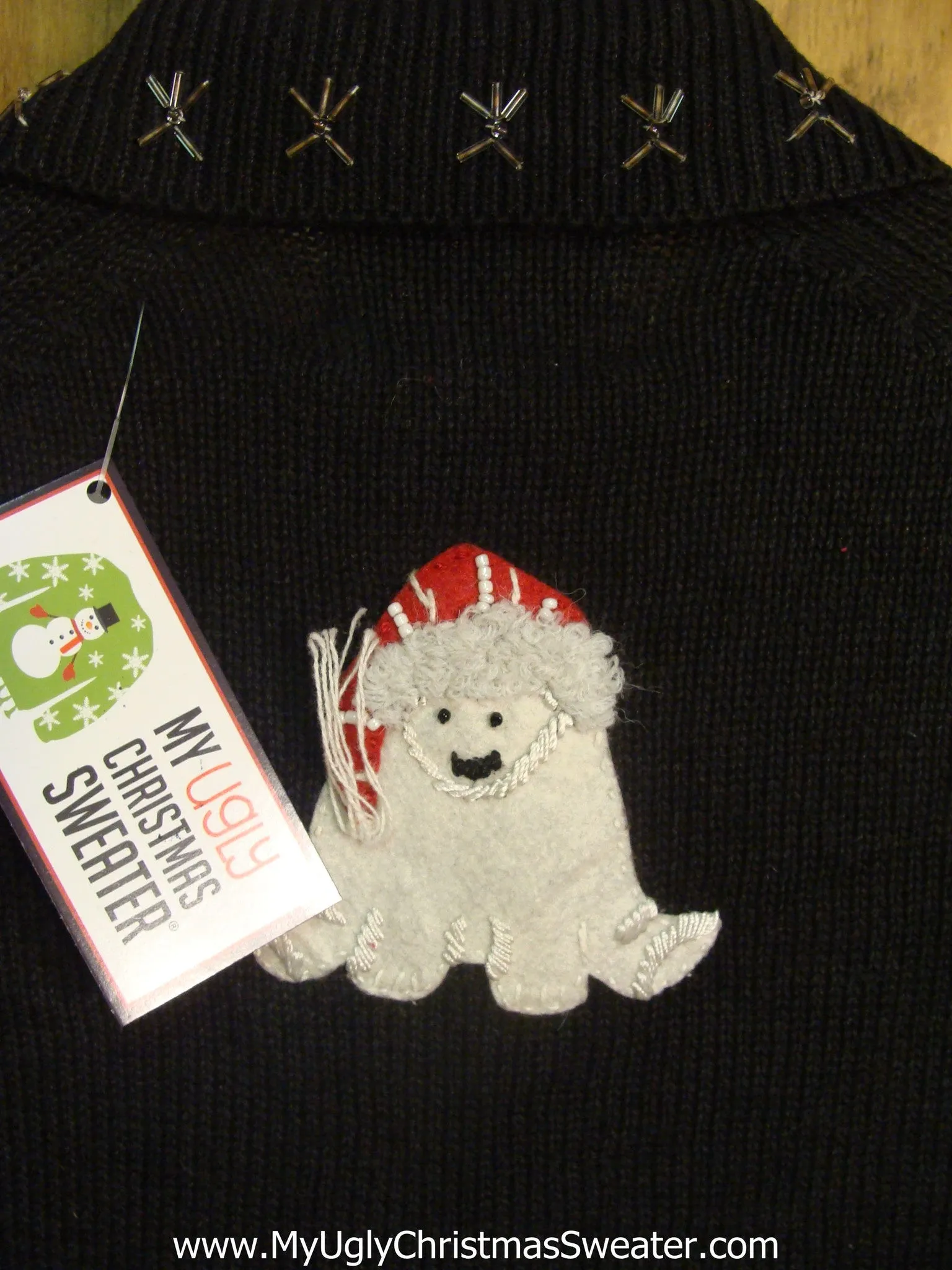 Polar Bears with Scarves and Mittens Tacky Xmas Sweater