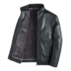 Pologize™ Fax Leather Zipper Pocket Jacket